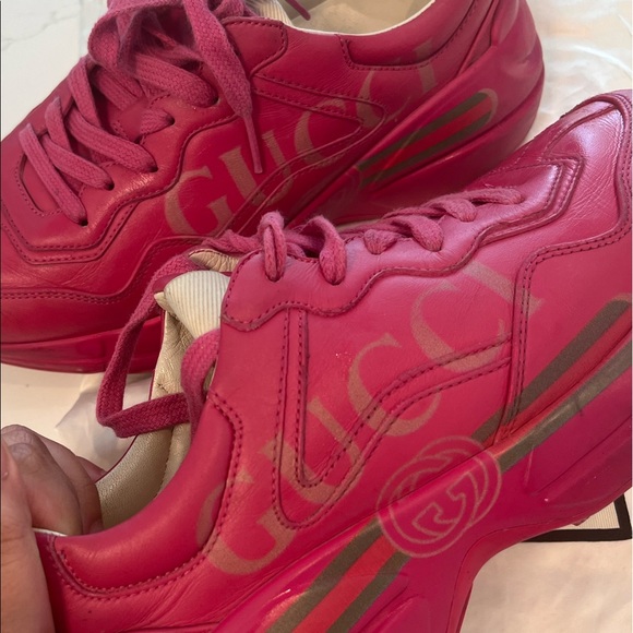 Gucci pink sneakers size 7 - Picture 2 of 6